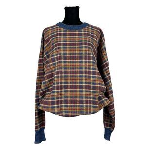Vintage Gant 90’s 100% Cotton Plaid Oversized Sweater - Women’s L